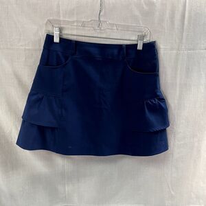 Design by Collection 1988 Golf Skirt Skort Navy Blue Ruffle Size 66
